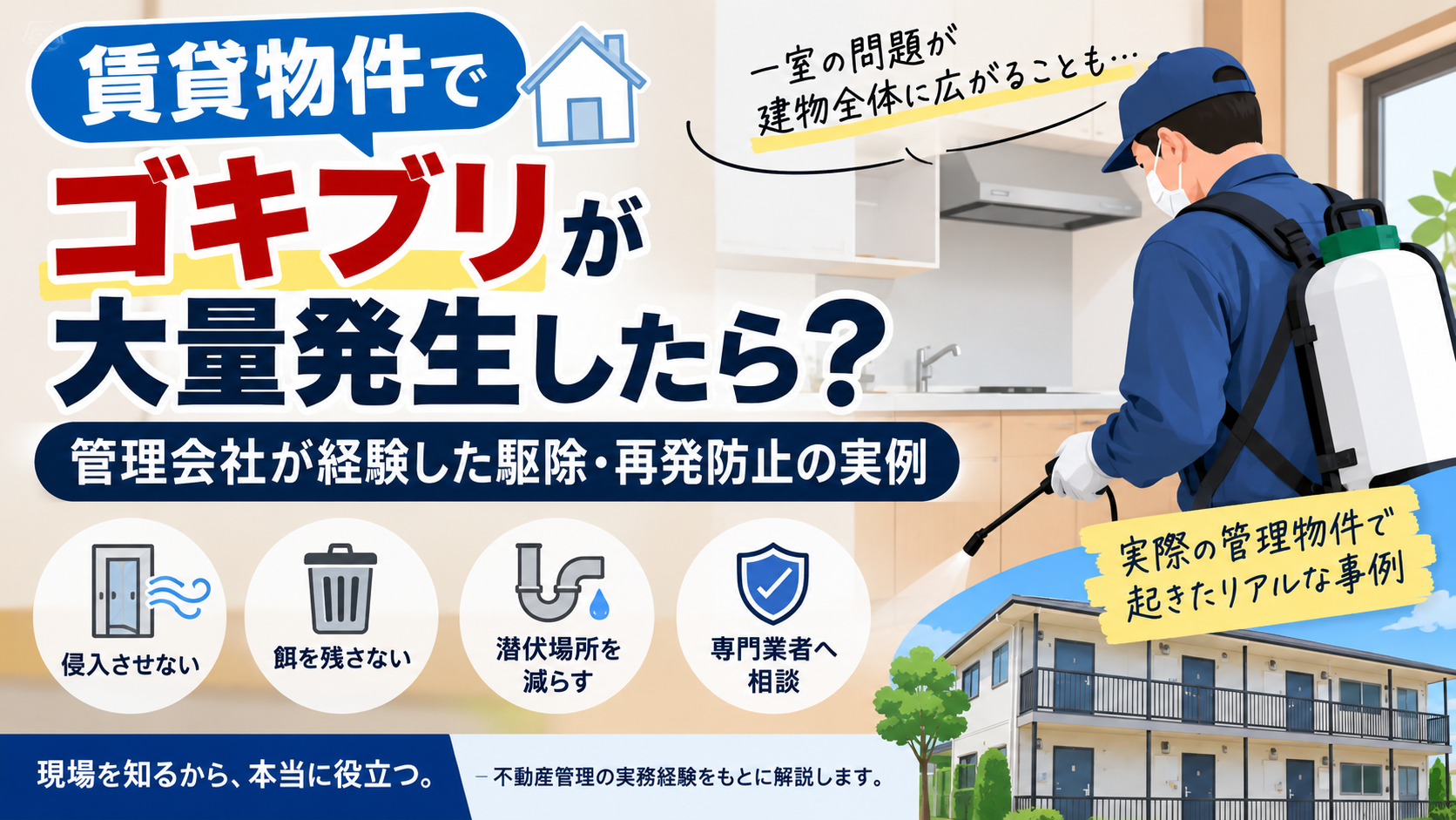 賃貸物件でゴキブリが大量発生したら？
