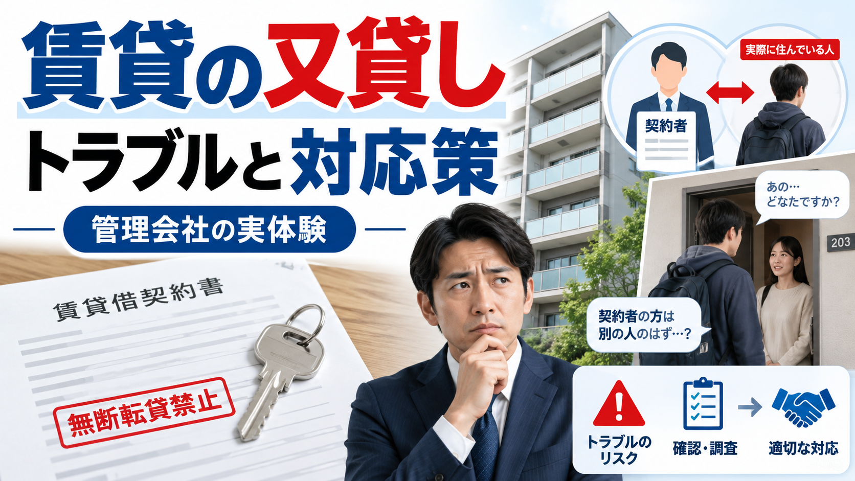 賃貸物件の又貸し・無断転貸が発覚したら？