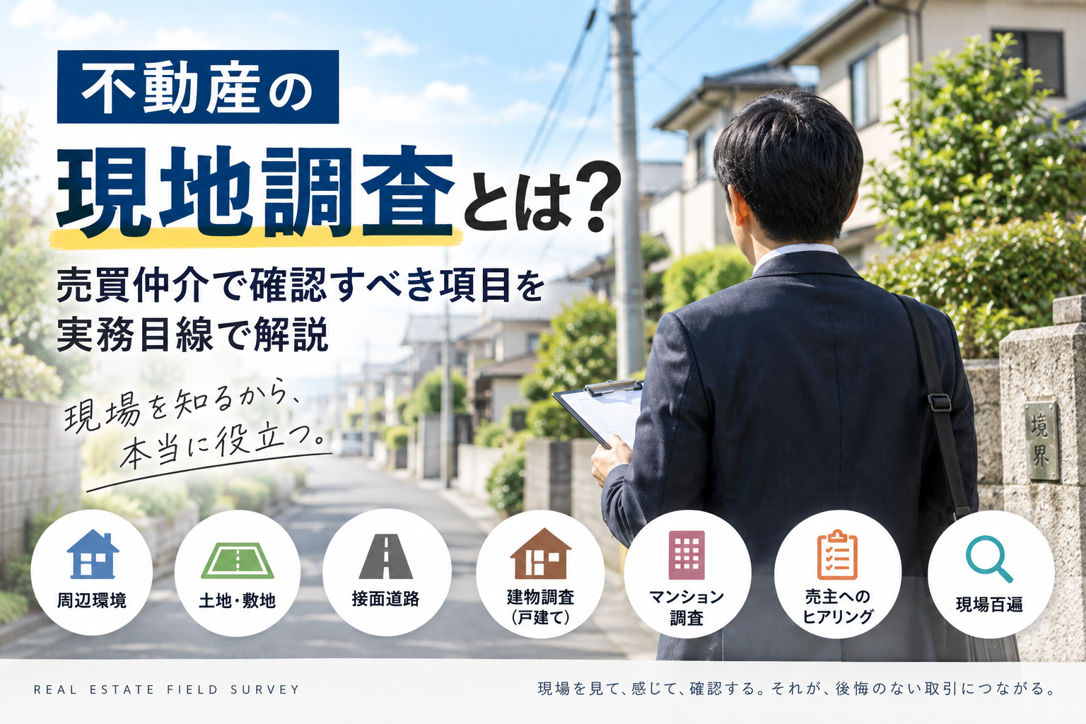 不動産の現地調査で確認すべき項目を解説するアイキャッチ画像
