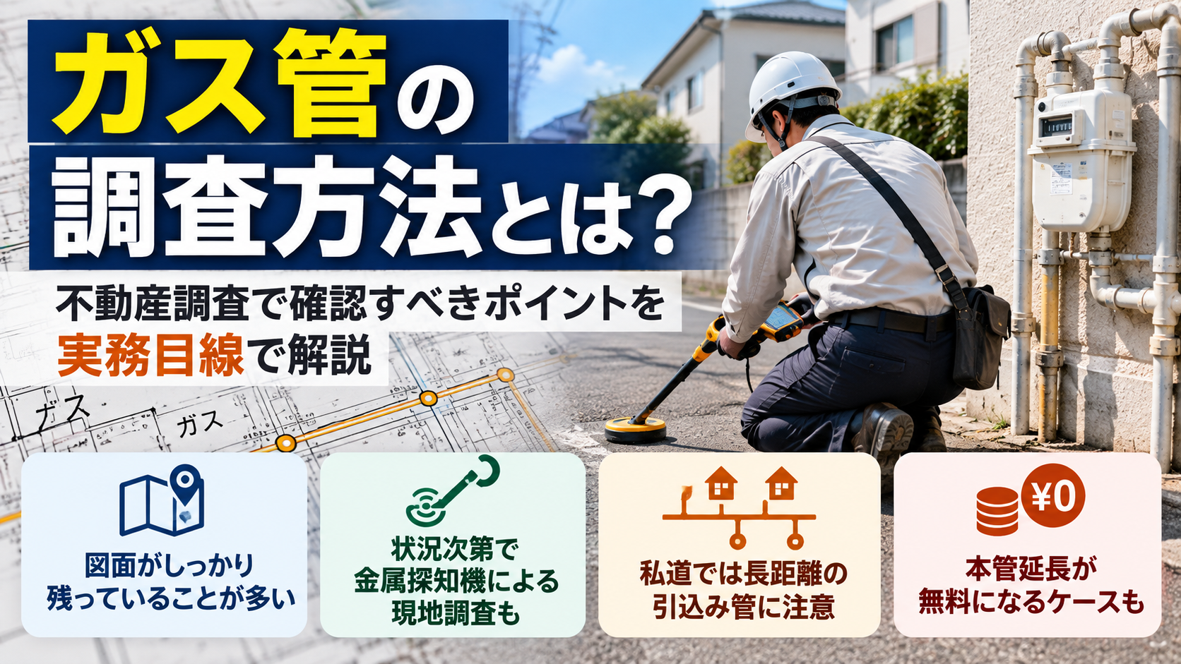 ガス管の調査方法と不動産調査で確認すべきポイント