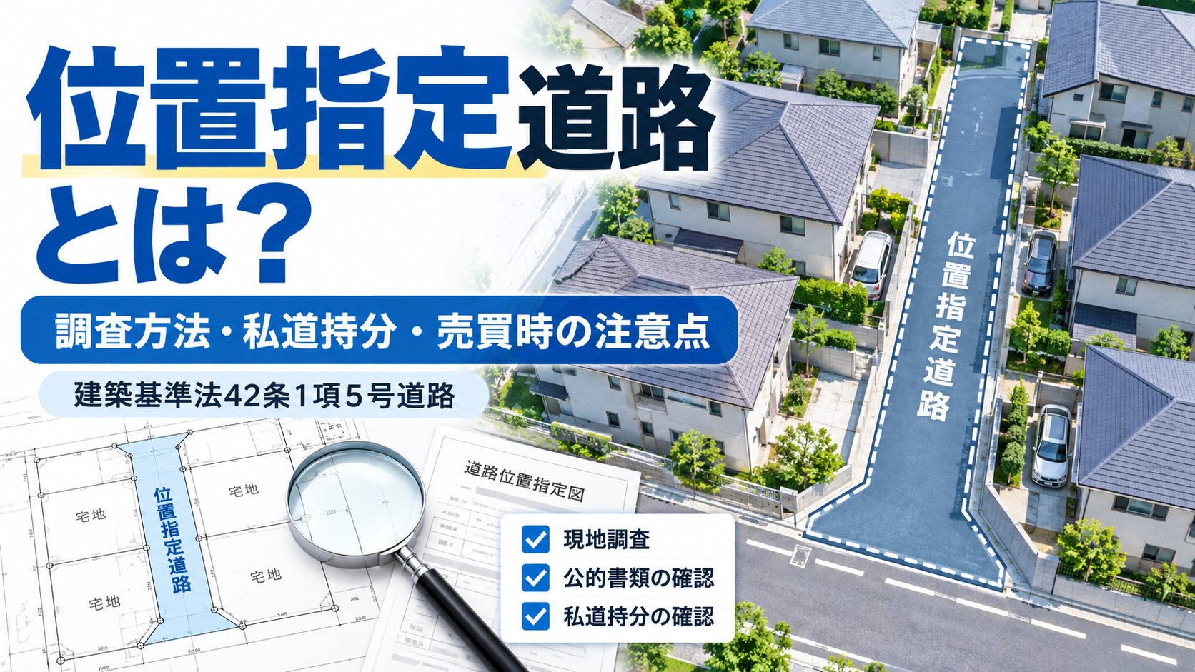 位置指定道路の調査方法・私道持分・売買時の注意点