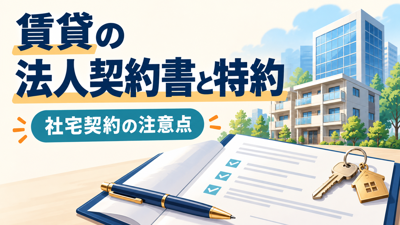 賃貸の法人契約書と特約