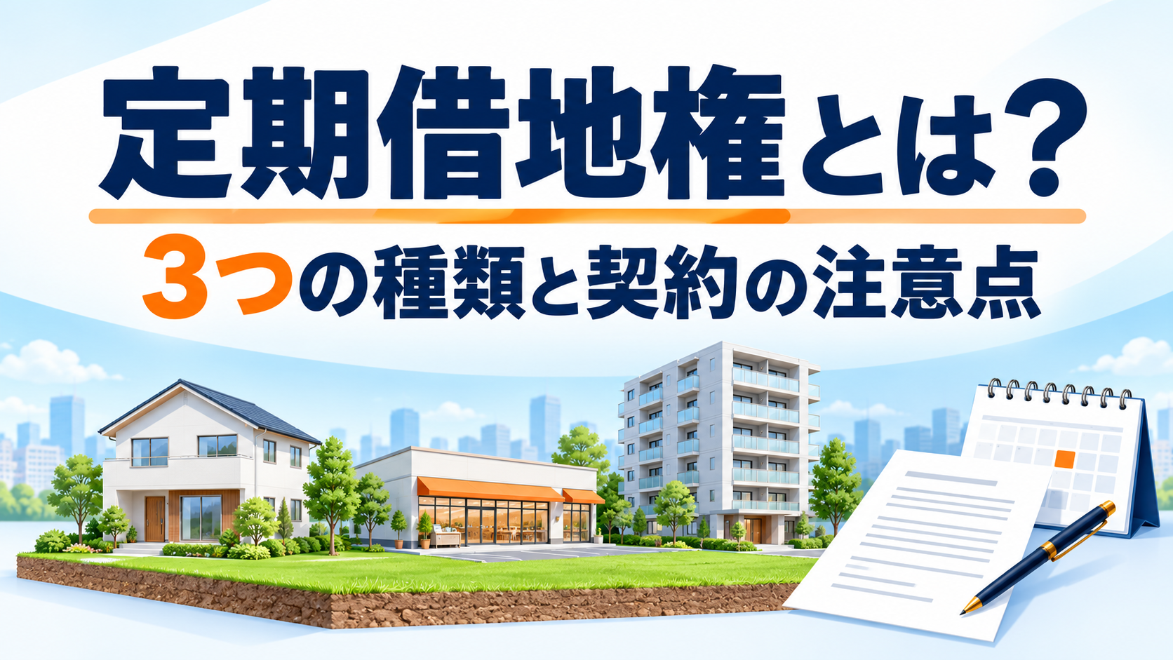 定期借地権の3つの種類と契約の注意点