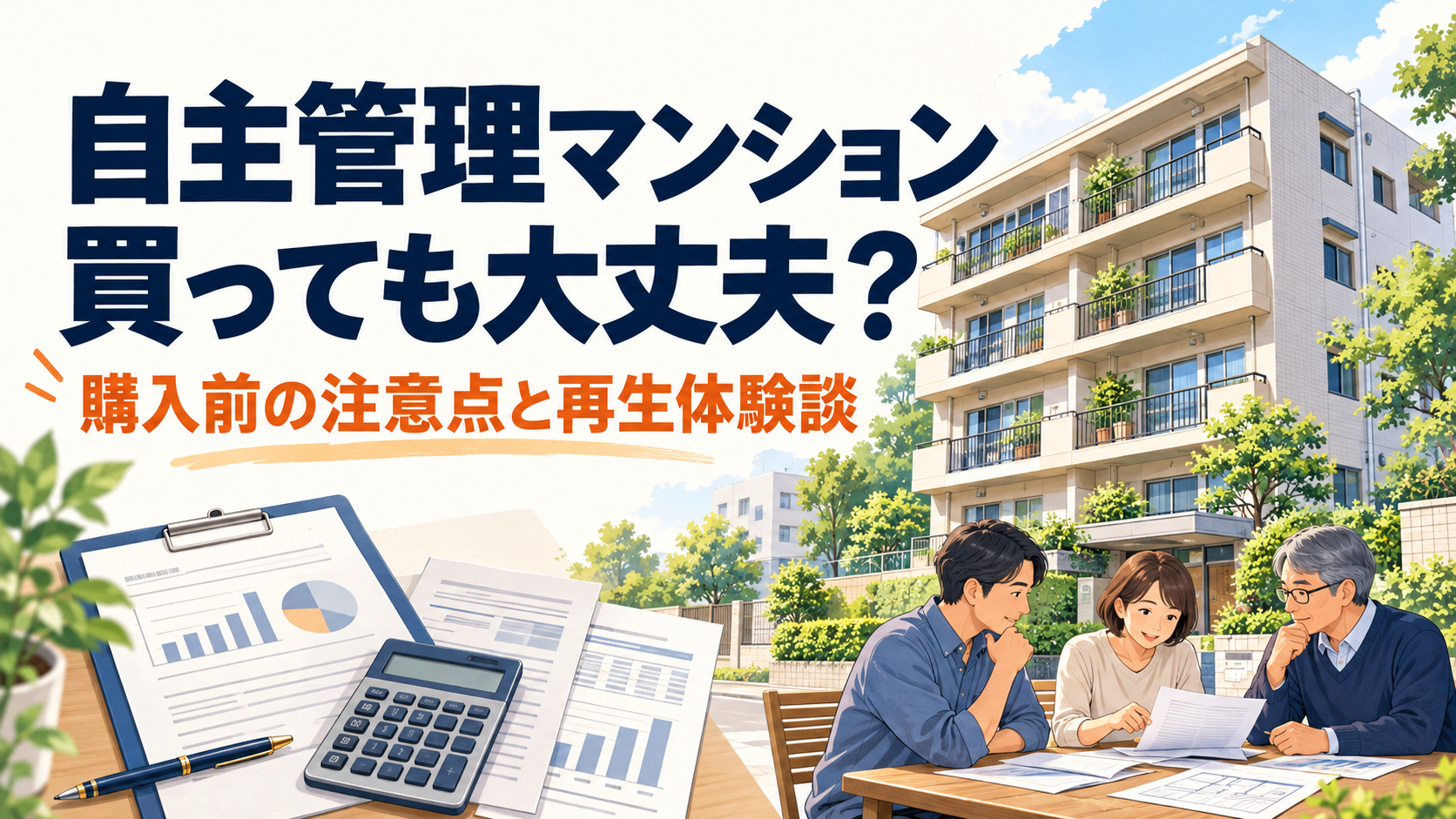自主管理マンションの購入前の注意点