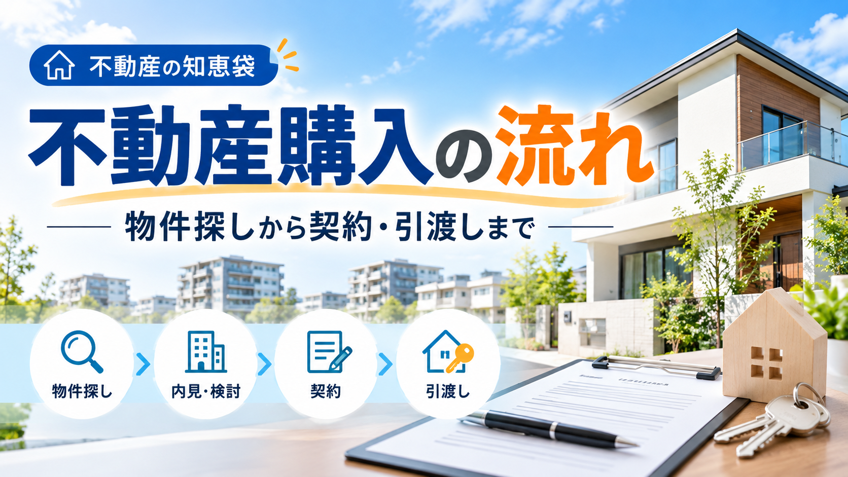 不動産購入の流れを物件探しから契約・引渡しまで解説